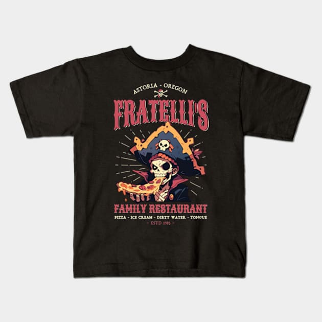 Fratelli's Family Restaurant Kids T-Shirt by Three Meat Curry